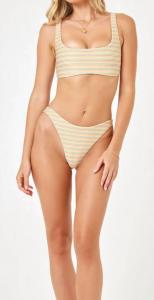 Плавки бикини Мадонна в блестящую полоску в Riviera Beach в блестящую полоску L Space, цвет riviera beach shimmer stripe