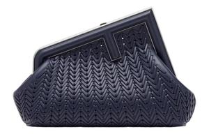 FENDI Первая клатч на одно плечо из телячьей кожи малого размера для женщин в цвете Midnight Blue