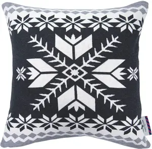 TOM TAILOR HOME декоративная подушка "NORDIC", чехол без наполнения, 1 шт 50х50 см, цвет anthrazit/weiß + gemustert
