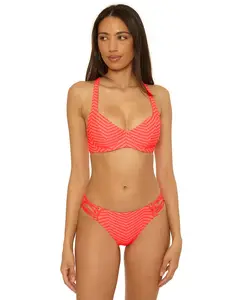 Женский бикини-топ на косточках и плавки-хипстеры Connect Becca, красный