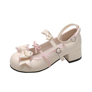 Туфли Mary Jane на массивном каблуке женские Medd, бежевый