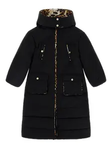 Пальто с подкладкой с леопардовым принтом Roberto Cavalli, черный