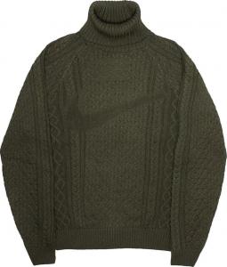 Свитер Nike Cable Knit Turtleneck 'Cargo Khaki', загар