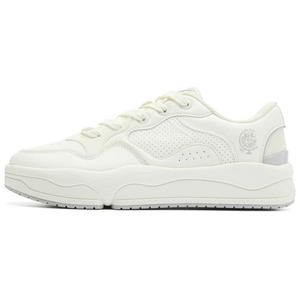 Антискользящие износостойкие низкие скейтерские кроссовки мужские белые QIAODAN, цвет слоновая кость/туманно-серый