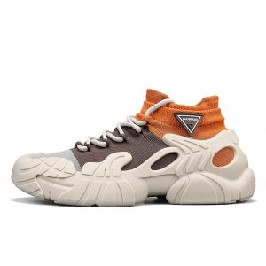 WARRIOR Антискользящие износостойкие полувысокие повседневные туфли мужские - коричневый/оранжевый/серый, цвет Brown/Orange/Gray