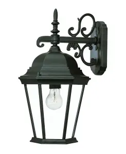 Декоративный узкий стеклянный фонарь-фонарь с куполом для крыльца или гостиной Slickblue, black