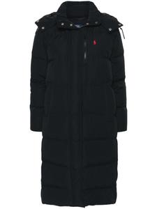 Polo Ralph Lauren пальто с вышивкой Polo Pony, черный