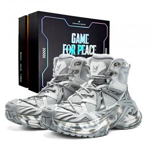 OGR Повседневные ботинки Peace Elite x RATTLESNAKE HIGH укороченные полусапоги унисекс полярный серебристо-серый с серой коробкой, цвет Gray Box Included