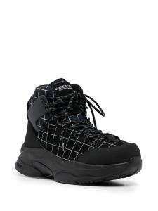 Клетчатые ботинки на шнуровке Undercover, черный