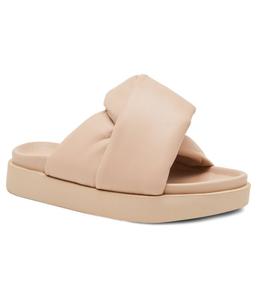 Тапочки кожаные мягкие скрещенные Inuikii, желтый