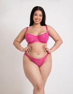 Кружевной бюстгальтер Curvy Kate All Night с широкими вырезами и многофункциональными чашечками, увеличивающий грудь, в цвете ярко-розовый/румянец - BPINK