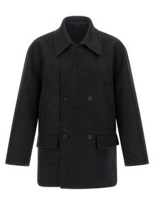 Пальто из войлочной шерсти FENDI, серый