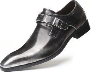 Мужские повседневные туфли с острым носком, модные, для городской ходьбы, работы, офиса, формальных мероприятий, банкетов, свадеб, танцев, вечеринок, костюмов и официальных нарядов, кожаные туфли Generic, серый