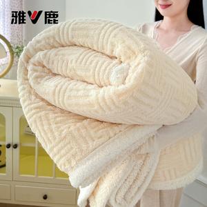 Yalu Вельветовое одеяло с жаккардом, 120х200 см, утепленное для зимы