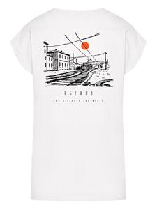 Футболка F4NT4STIC Escape Discover the World Town Train Station, White