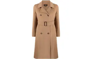 WEEKEND MaxMara Двубортное пальто Weekend Max Mara, Camel