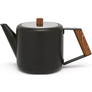 Чайник Boston 1,1 л, матовый черный, с имитацией дерева Bredemeijer, черный