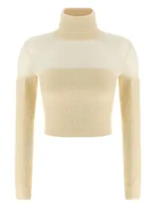 Свитер с воротником-стойкой Elisabetta Franchi, нейтральный