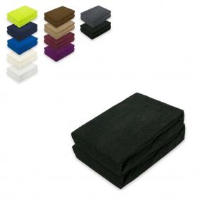 Двойная упаковка махровых простыней 180 - 200 х 200 см, черная Südseetraum