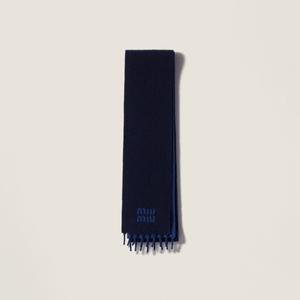 Кашемировый шарф MIU MIU, синий