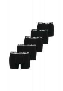 Мужские боксеры, упаковка из 5 шт. - базовые боксеры ECOM, хлопок стрейч HEAD, черный