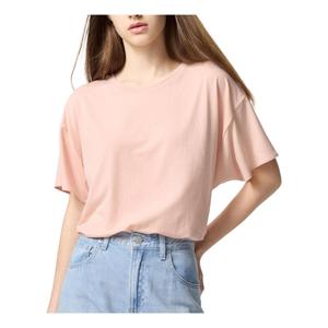 (WMNS) UNIQLO AIRism Бесшовная футболка с круглым вырезом и коротким рукавом, розовая