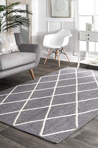 nuLOOM Caleb Braided Trellis джутовый ковер, 153 x 244 см, Grey