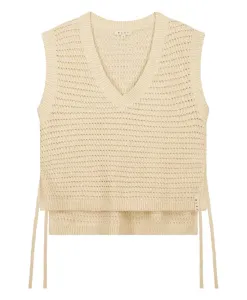 Открытый кардиган кремового цвета Olaf Hussein, белый