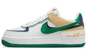 Nike Air Force 1 Shadow Malachite/Midnight Navy Женские Бело-Зеленая