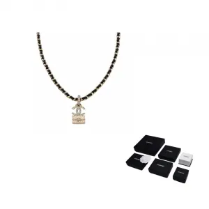 CHANEL Двойная металлическая цепочка C для женщин gold