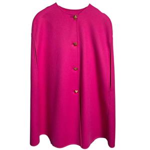 Valentino Розово-красное женское пальто из осенне-зимней коллекции, Rose Red