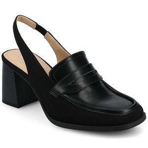 Женские туфли-лодочки Henrika с открытой пяткой и квадратным мыском Journee, Black