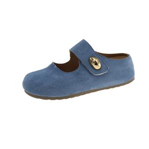 Домашние тапочки Dawei's House с закрытым носком для женщин синие, цвет Blue