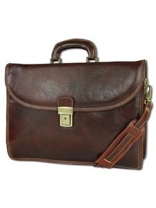 Наплечная сумка Toscanto Aktentasche, Businesstasche, Umhängetasche Leder braun ca. 40cm