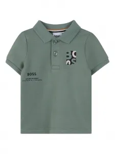 Рубашка поло с короткими рукавами BOSS Kidswear, зеленый