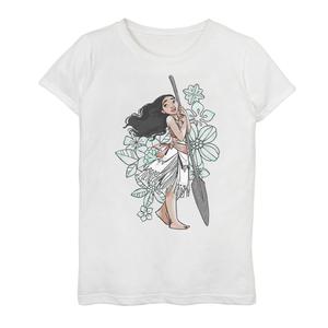 Футболка с тропическим цветочным принтом Disney's Moana Girls 7–16 Licensed Character