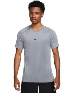 Топ Nike Pro Dri-FIT Slim Short Sleeve Top, цвет Smoke Grey/Black