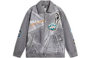 Мужская джинсовая куртка Badfive цвета серый обсидиан Lining