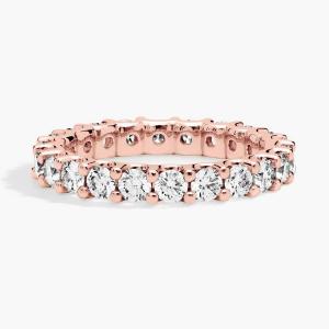 Кольцо с бриллиантами Luna Diamond Eternity из 14-каратного розового золота (2 карата Tw. - HI / SI1-SI2) Blue Nile