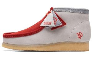 Оригинальные ботинки Wallabee VCY красно-серые Clarks