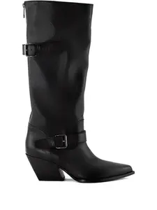 70-миллиметровые ботинки с острым носком и пряжками Elena Iachi, черный
