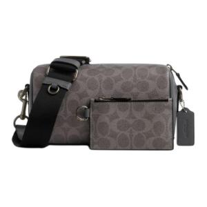 COACH Кожаная сумка через плечо женская серая