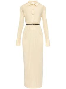 Givenchy платье макси с поясом, нейтральный цвет