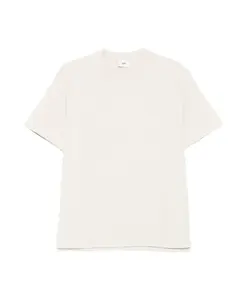 Бежевая футболка с круглым вырезом и нашивкой с логотипом Autry, бежевый