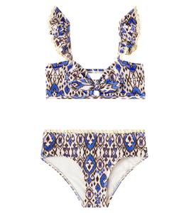 Бикини с принтом Wylie Zimmermann Kids, Cornflower Ikat