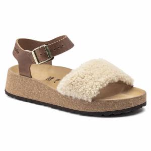 Женские сандалии Papillio Glenda из натуральной кожи с мехом, цвет кремовый Birkenstock