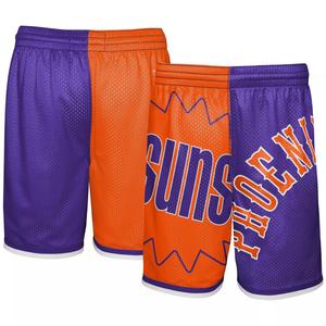 Молодежные шорты Mitchell & Ness оранжево-фиолетового цвета Phoenix Suns Hardwood Classics Big Face 5.0