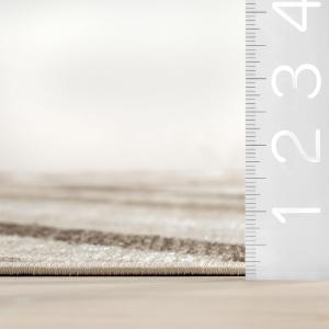 Ковер nuLOOM, 77 x 244 см, для гостиной, спальни и столовой, цвет Akari Light Brown, машинная стирка, устойчивость к пятнам, средний профиль