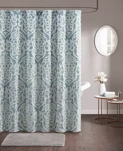 Жаккардовая занавеска для душа Odette, 72 x 72 дюйма Madison Park, aqua