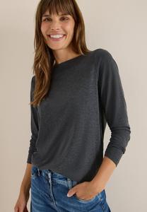 Топ Cecil Long sleeved top, Schwarz/Mottled Black
